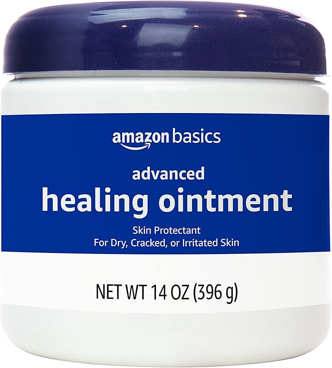 Amazon Basics Healing Ointment and Skin Protectant for Dry & Cracked Skin, Fragrance Free, 14 Ounce, 4-Pack (Previously Solimo)-VivaGrace Women