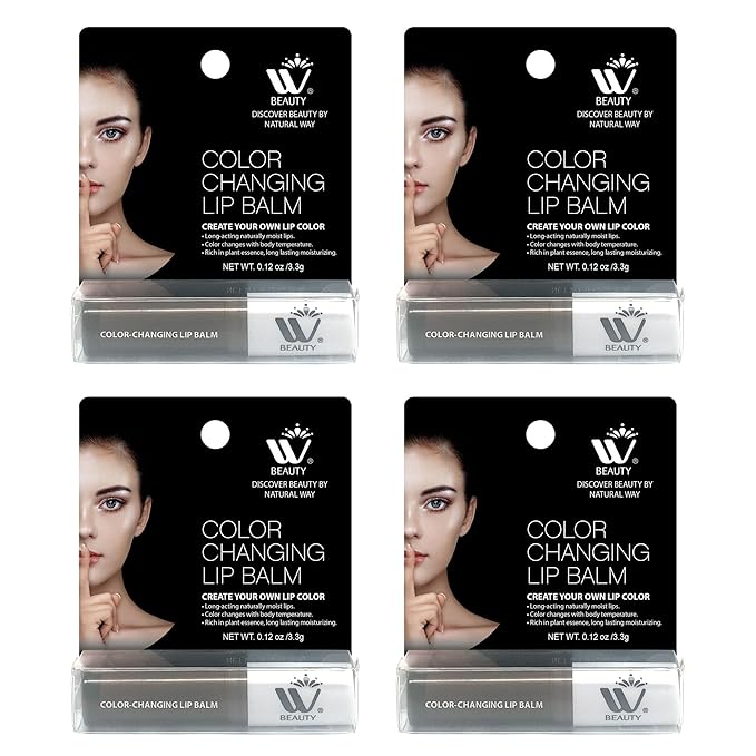 Care Lip Balm, Rich in Vitamin E and Provides Sustained Repair, Color Changing, Tinted Moisturizer, 3.3 g (4 pack)-VivaGrace Women