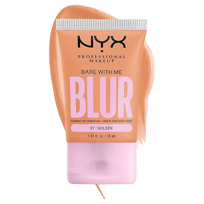NYX PROFESSIONAL MAKEUP Bare With Me Blur Skin Tint Foundation Make Up with Matcha, Glycerin & Niacinamide - Golden-VivaGrace Women