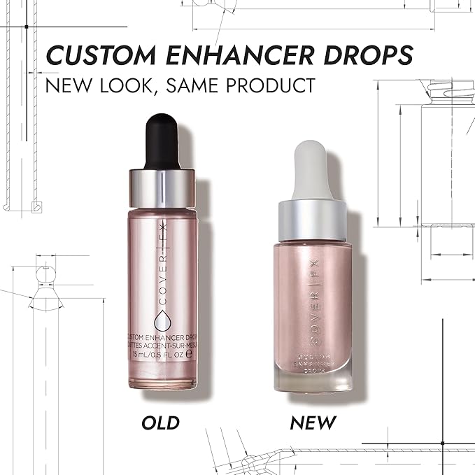COVER FX Custom Enhancer Drops - Halo: Iridescent Finish - 15mL - Radiant Glow - Liquid Highlighter-VivaGrace Women