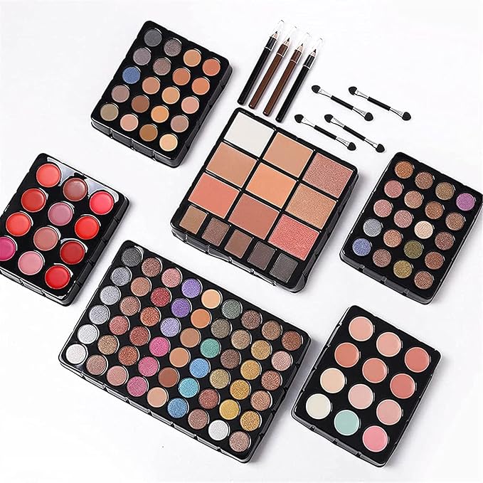132 Color All- In- One Makeup For Women Full Kit,Professional Makeup Kit,Makeup Gift Set for Women &Girls,Include eyeshadow/lipstick/concealer/Lip Gloss/Eyeliner/Mascara/Makeup Brushes(Pink)-VivaGrace Women