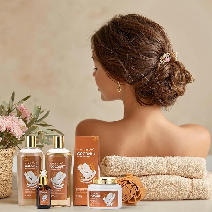 Mothers Day Gifts for Mom - 7Pcs Luxury Bath & Body Gift Basket Set for Women & Men, Perfect Gift with Bath Bomb | Christmas, Father's Day, Birthday Gifts for Her & Him, All Occasion Holiday Present-VivaGrace Women