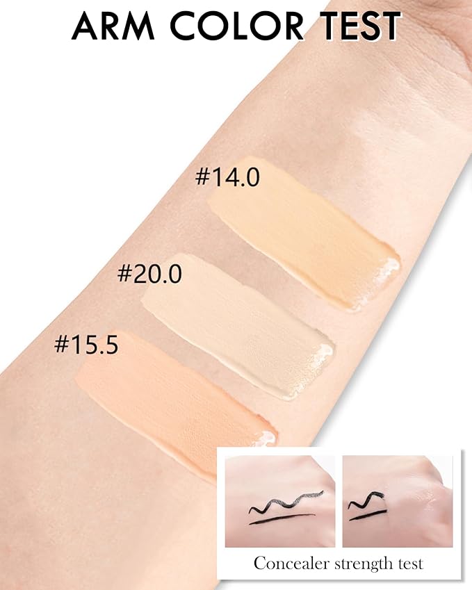 2 PCS Under Eye Concealer Full Coverage, Waterproof Color Correcting Concealer All Day Coverage Dark Circles, Puffiness, Redness, Lightweight Cream Foundation Brightener, Natural Matte Finish, Medium-VivaGrace Women