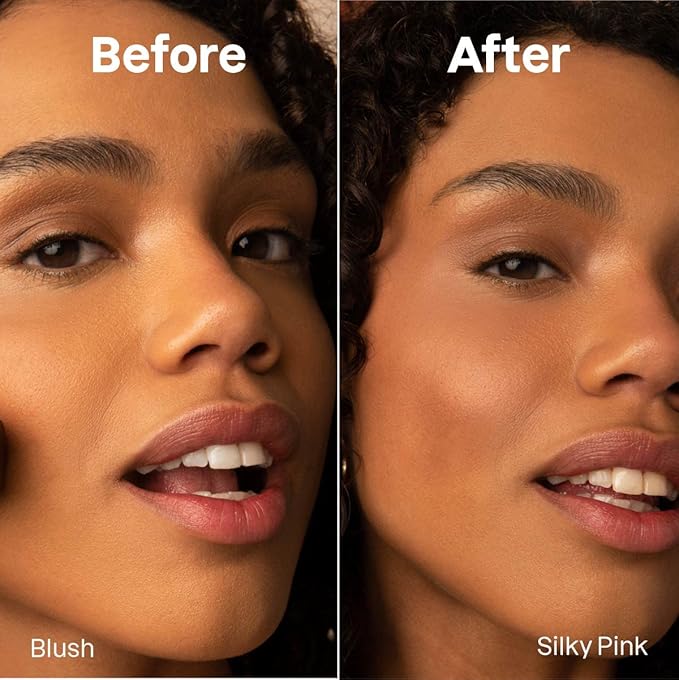 ATTITUDE Oceanly Lightweight Blush Stick, Titanium Dioxide-Free, EWG Verified, Plastic-Free, Vegan & Cruelty-free Makeup, Silky Pink, 0.3 Ounces-VivaGrace Women