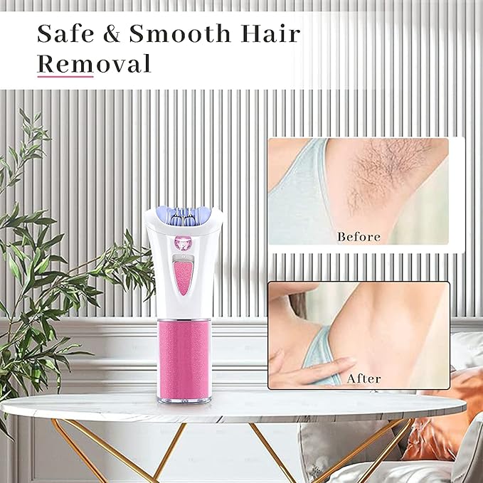 Glabrouse Skin Epilator, Epilators Hair Removal for Facial, Epilators with LED Light, Cordless Hair Removal Device, Epilator for Women, Facial Hair Removal for Bikini Arm Legs Armpits-VivaGrace Women