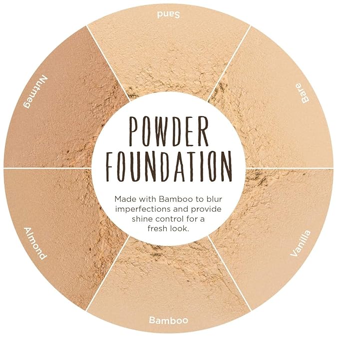 Burts Bees 100% Natural Mattifying Powder Foundation, Sand - 0.3 Ounce (Pack of 2)-VivaGrace Women