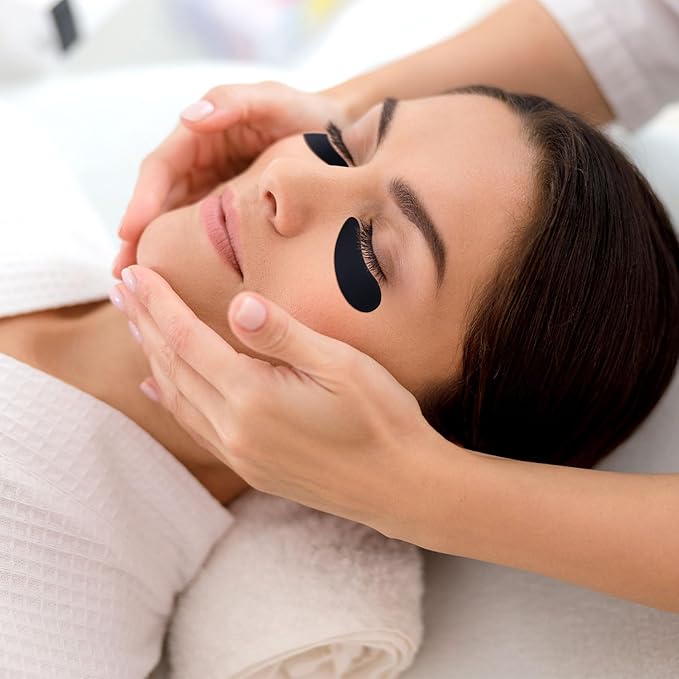 Under Eye Patches 2 Pairs, Silicone Reusable Eye Patches, Under Eye Mask for Skin Care Effect to Reduce Wrinkles and Fine Lines (Black, White)-VivaGrace Women