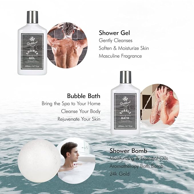 Father's Day Gift, 14 Pieces Grooming Set for Men, Skin Care Set, Beard Kit Spa Set, Bath & Body Care Set, Gifts for Boyfriend, Dad, Anniversary Gifts for Men, Birthday, Christmas, Valentine's Day-VivaGrace Women