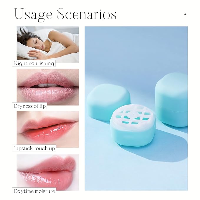 0.25 oz（7g） Empty Lip Balm Square Containers Tubes Lipstick 12 Pieces for Make Natural Lip Balm Lip Care - DIY & BPA FREE (Blue)-VivaGrace Women