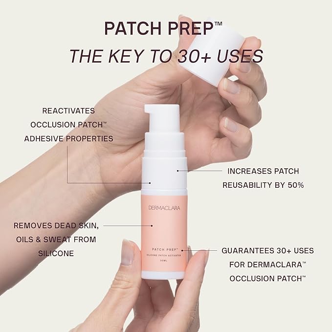 Dermaclara Face Patches Kit - Anti Wrinkle Patches for Forehead, Smile Lines, Silicone Anti-Wrinkle Frown Line Treatment, Up to 30 Uses - 1 Forehead, 2 Mouth, 2 Eye, 1 Neck & 1 Patch Prep Cleanser-VivaGrace Women