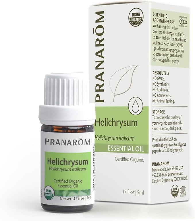 Pranarom USDA Certified Organic Helichrysum Essential Oil (5ml), 100% Pure Natural Therapeutic Grade for Skincare, Lotions, Aromatherapy, Diffusion, and Wellness-VivaGrace Women
