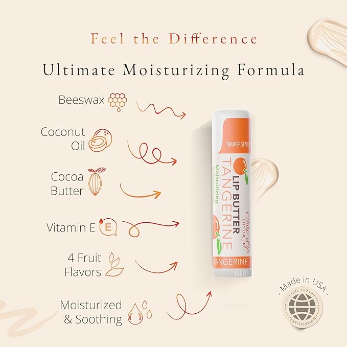 CHAP-LIP Lip Balm 48 Ct. with Fruit Flavors, Cocoa Butter, Coconut Oil | Moisturizing Vitamin E & Total Hydration Treatment & Soothing Lip Therapy (48 Ct Pack of 12)-VivaGrace Women