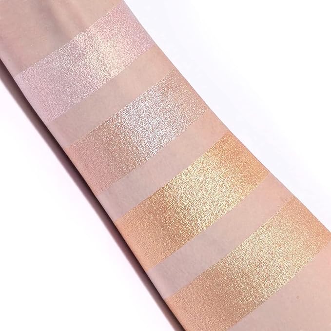 Boobeen Highlighter Makeup Highlighter Palette Powder Shimmer Highlighter Makeup Facial Illuminator Bronzer Palette Waterproof Long Lasting-VivaGrace Women