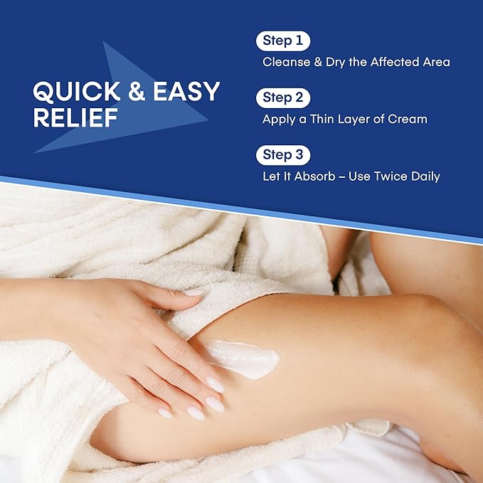 Seborrheic Dermatitis Scalp Treatment Cream: Soothing Itching Redness Scaling of Seborrheic Dermatitis - Fast-Acting Anti-Itch Ointment for Scalp Face Chest and Body for Men and Women 1 Pack-VivaGrace Women