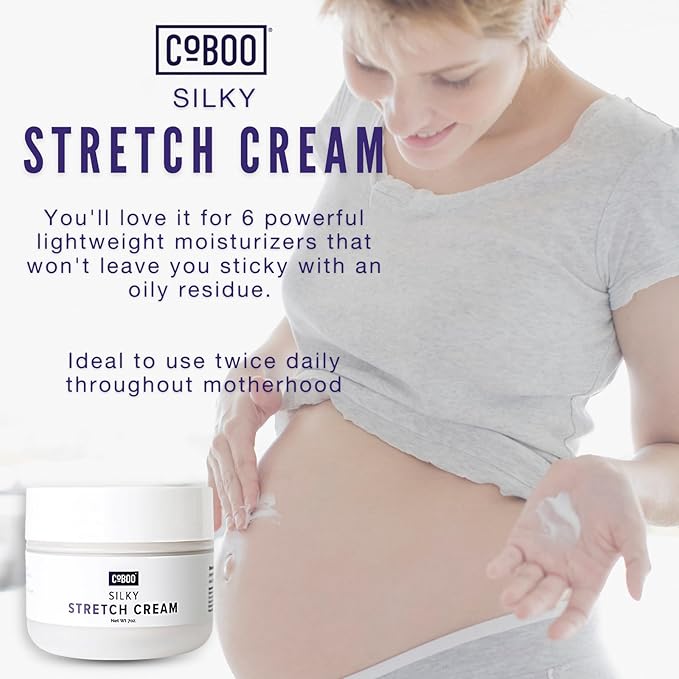 Silky Stretch Cream | Stretch Mark Cream for Pregnancy | Postpartum Essentials for Skincare | Helps Reduce Stretch Marks-VivaGrace Women