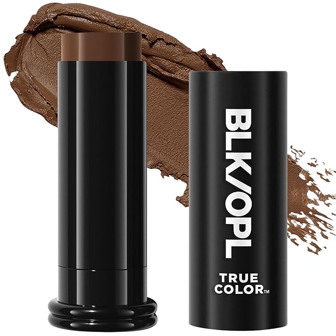 BLK/OPL Skin Perfecting Foundation Stick, SPF 15 Buildable & Blendable Face Foundation Makeup with Matte Finish - Full Coverage, Color Correcting & Sculpting - Hypoallergenic (Ebony Brown)-VivaGrace Women