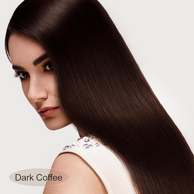 Hair Dye Shampoo, Gray Hair Coverage Dye Shampoo, Hair Color Shampoo for All Hair Types, Champu Para Canas, Suitable for Home and Salon (Dark Coffee)-VivaGrace Women