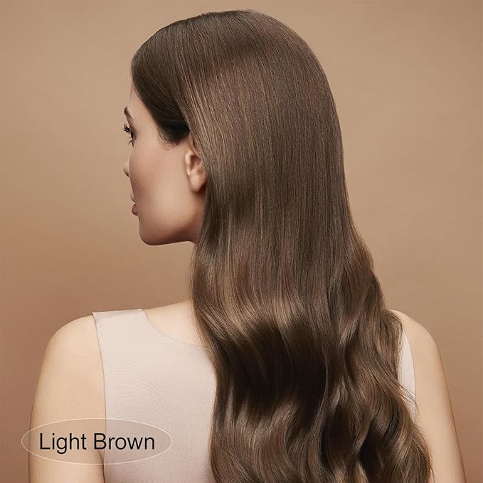 Hair Dye Shampoo, Gray Hair Coverage Dye Shampoo, Hair Color Shampoo for All Hair Types, Champu Para Canas, Suitable for Home and Salon (Light Brown)-VivaGrace Women