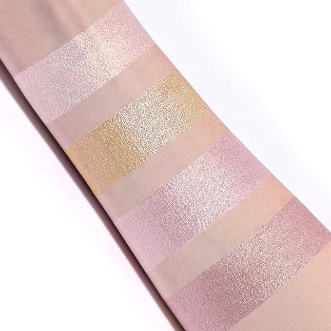 Boobeen Highlighter Makeup Highlighter Palette Powder Shimmer Highlighter Makeup Facial Illuminator Bronzer Palette Waterproof Long Lasting-VivaGrace Women