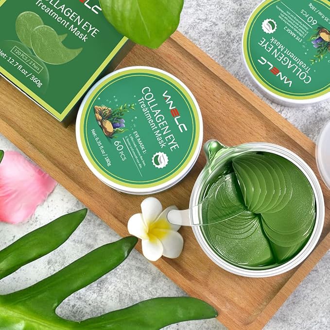 VANELC Eye Mask,Under Eye Patches with Collagen Seaweed,Eye Gel Treatment Masks For Dark Circles , Under Eye Bags Treatment, Natural Eye Masks for Puffy Eyes, Under eye Dark Circles,Anti-Wrinkle-VivaGrace Women