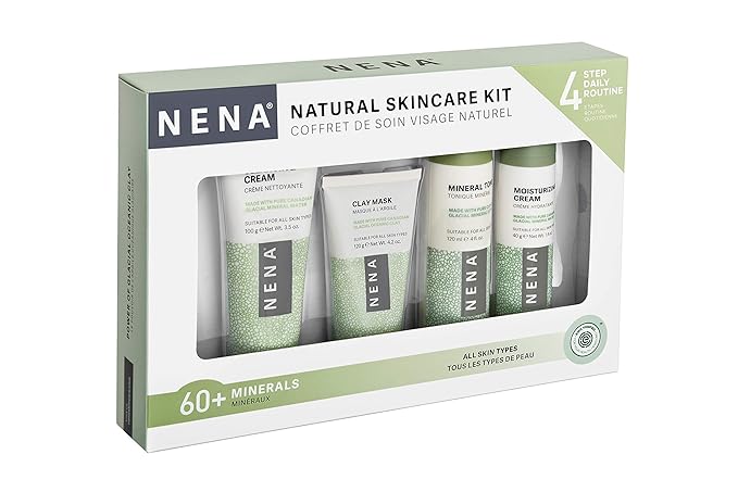 NENA Natural Skincare Kit | 4-Piece Daily Skin Essentials for Women & Men - for Dry, Oily, Normal and Sensitive Skin | EWG Verified, Cruelty Free & Vegan-Friendly-VivaGrace Women