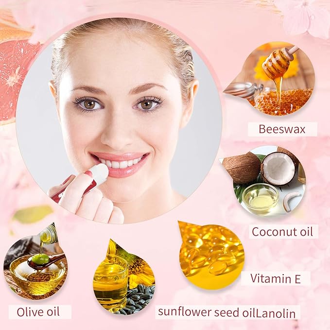 130 Pack Natural Lip Balm Bulk with Vitamin E and Coconut Oil - Moisturizing, Soothing, and Repairing Dry and Chapped Lips - 13 Flavors - Non-GMO 0.15 Oz-VivaGrace Women