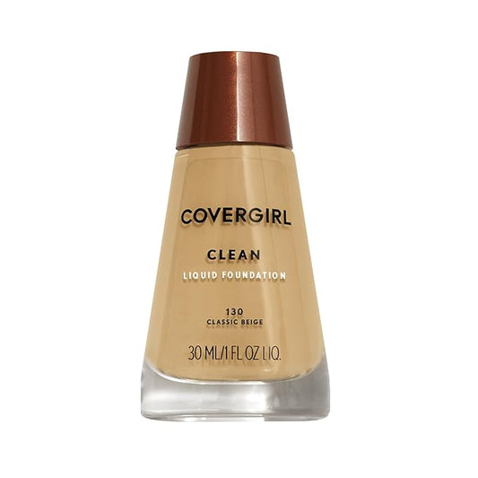 COVERGIRL Clean Makeup Foundation Classic Beige 130, 1 oz (packaging may vary)-VivaGrace Women