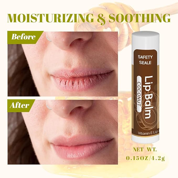 36 Pack Natural Lip Balm Bulk with Vitamin E and Coconut Oil - Moisturizing, Soothing, and Repairing Dry and Chapped Lips - 12 Flavors - Non-GMO-VivaGrace Women