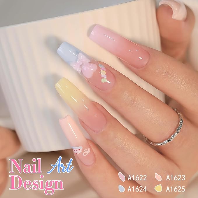 Double Rhythm 0.50 OZ Translucent Gel Polish Same Color Same Bottle Sheer Pastel Neutral Natural Milky 15 ML Jelly UV Nail Art DIY at Home (Nude Pink-A1626)-VivaGrace Women