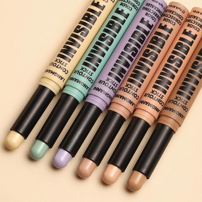 Jolilab 1 Color Contour Stick Concealer Stick Cream Palette Contour Multifunctional Contouring Makeup Kit for Face Highlighter Makeup Stick Set Long Lasting & Waterproof(02#green, 1)-VivaGrace Women