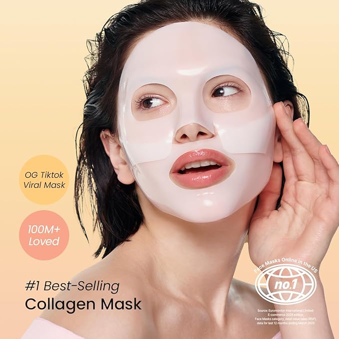 BIODANCE Bio-Collagen Real Deep Mask, Hydrating Overnight Hydrogel Mask, Pore Minimizing, Plumping, Elasticity Improvement, Korean Skincare | 1.19oz(34g) x 16ea-VivaGrace Women