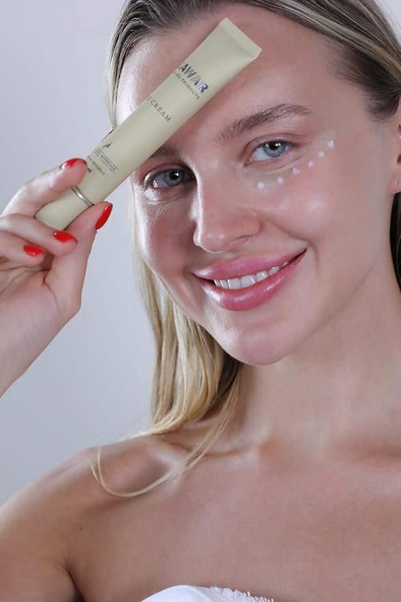 Dead Sea Eye Cream with Retinol, Collagen, Argan Oil & Caffeine, Targets Dark Circles, Puffiness & Fine Lines, Enriched with Dead Sea Minerals, Vegan Eye Cream for Women & Men, 1 oz-VivaGrace Women