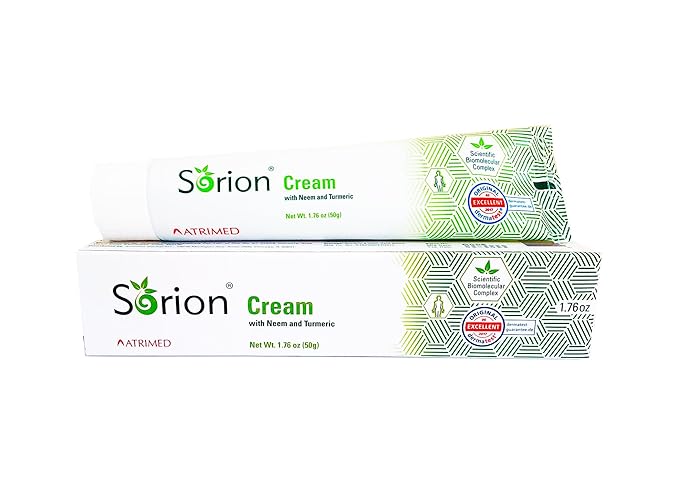 Sorion Cream - Herbal Moisturizer for Dry, Itchy, Flaky Skin with Coconut Oil, Neem, Turmeric and Pala Indigo Plant Skincare-VivaGrace Women