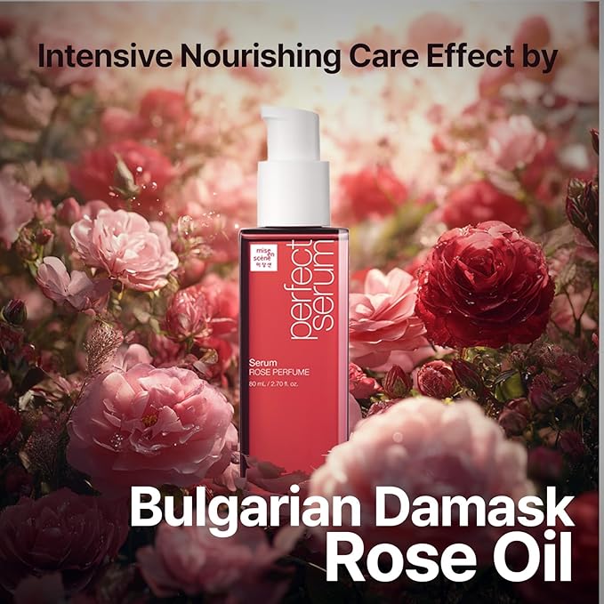 Mise En Scene Perfect Rose Perfume Serum - Korean Hair Essence with Rose Scent, Argan Oil for Damaged Hair Care, 2.70 fl. Oz-VivaGrace Women