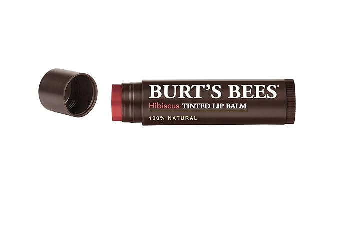 Burt's Bees Tinted Lip Balm, Hibiscus, .15 Ounce (Pack of 2)-VivaGrace Women