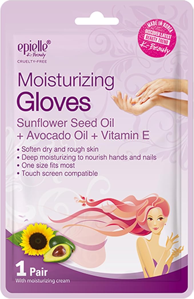Epielle Hydrating & Moisturizing Hand & Foot Masks 12 Pairs, Relieve and Soften Dry Hands & Cracked Heels with Shea Butter & Sunflower Seed Oil, Korean Skin Care, Spa Set, Self Care Gifts for Women-VivaGrace Women