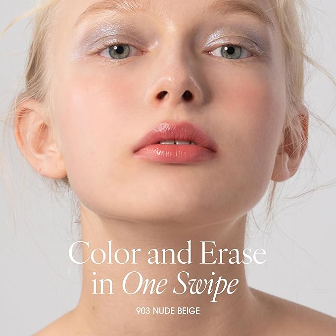 PLAT LIPS 903 NUDE BEIGE, Lip & Cheek, Lightweight, Naturally Dewy+ Glowy Finish, Blendable & Buildable Formula (1.2g, 0.003 oz.)-VivaGrace Women