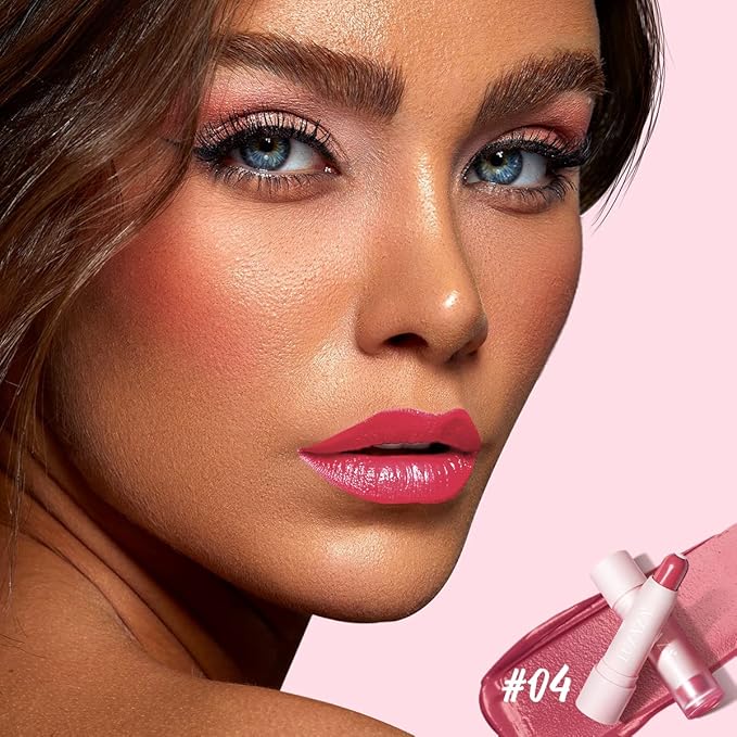 2PCS Tinted Lip Balm Chapstick with Color, Natural Semi - Gloss Finish, Hydrating/Coloring 2 in 1 Moisturizer Lip Stick for Girls & Women #04＋#05-VivaGrace Women