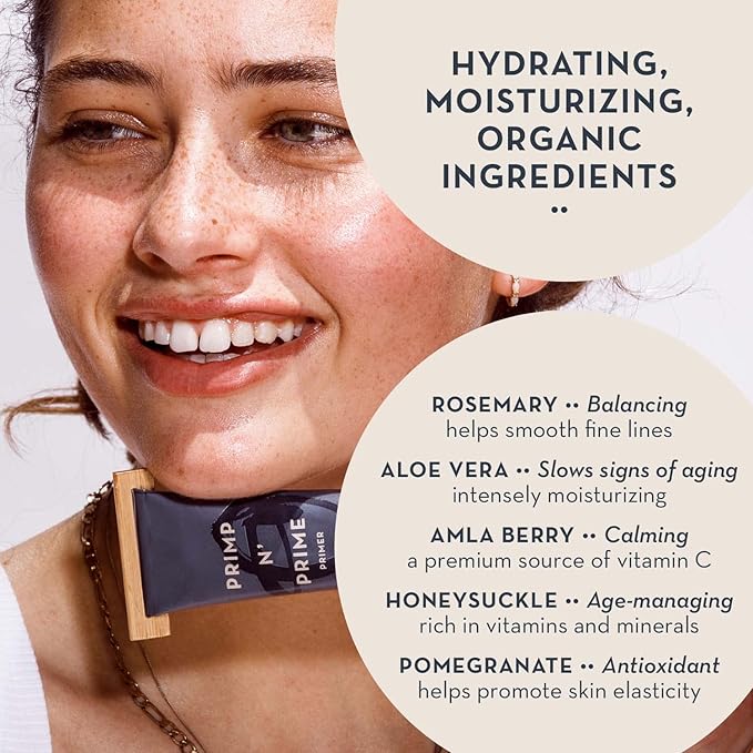 Glowing Skin Makeup Primer and Moisturizer - Vegan Hydrating Primer Face Makeup Pore Minimizer and Tinted Moisturizer for Face Care with Organic Base - Premium Face Primer for Makeup (Rose Gold)-VivaGrace Women
