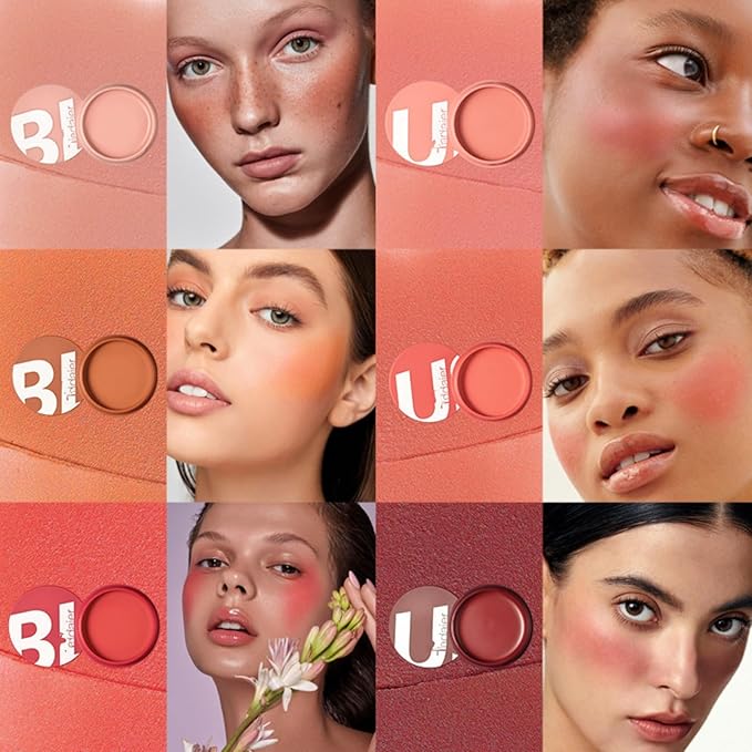 MAEPEOR Cream Blush 9 Color Smooth High-Pigmented Buildable Face Blush Long-Lasting Natural Look Face Blush for Cheeks (Color 09)-VivaGrace Women