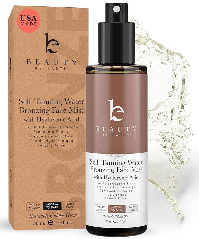 Bronzing Face Tanner Spray Mist, Sunless Face Tanning Water, USA Made with Natural & Organic Ingredients-VivaGrace Women