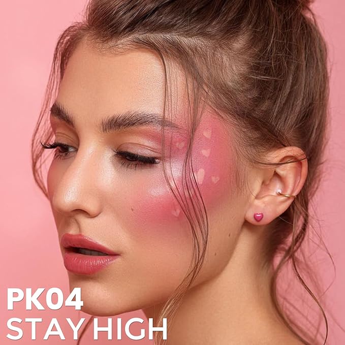 FOCALLURE Silky Cream Liquid Blush,Leaving a Matte Dewy Makeup Look,Easy to Apply and Create a Natural Flush,Long Lasting and Lightweight Cheek Blush Face Makeup,STAY HIGH-VivaGrace Women