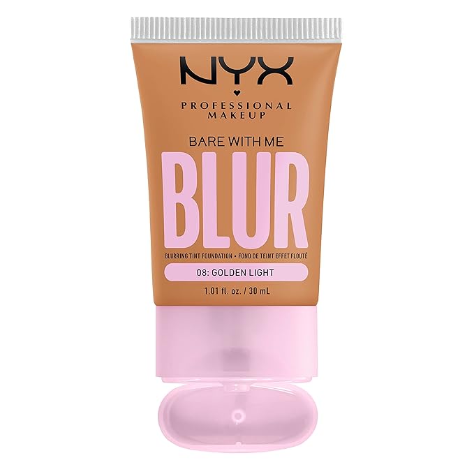 NYX PROFESSIONAL MAKEUP Bare With Me Blur Skin Tint Foundation Make Up with Matcha, Glycerin & Niacinamide - Golden Light-VivaGrace Women