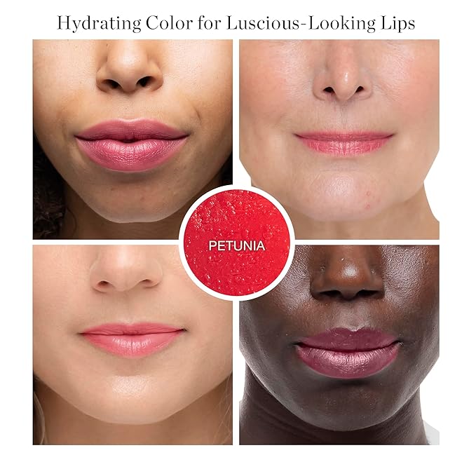 Ogee Tinted Sculpted Lip Oil - Lip Stain Made with 100% Organic Coconut Oil, Jojoba Oil, and Vitamin E - Best as Lip Balm, Lip Color or Lip Treatment - PETUNIA (Sheer Blush)-VivaGrace Women