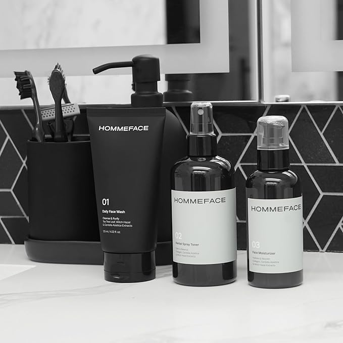 HommeFace Daily Trio Skin Care Set for Men, 3-Step Routine-VivaGrace Women