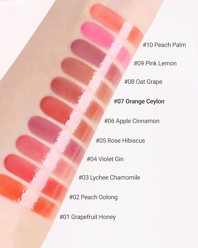 THESAEM Saemmy's Ade Shot Tint - Korean Lip Tint, Water Gel Lip Stain with Plump Glowy Moisturizing Finish, Buildable Radiant Gloss, Long-Lasting Comfort, 0.1 fl.oz. (07 Orange Ceylon)-VivaGrace Women