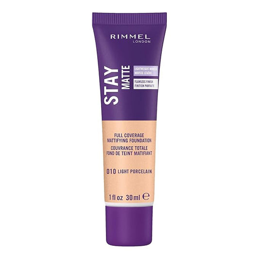 Rimmel Stay Matte Foundation, Light Porcelain, 1 Fluid Ounce-VivaGrace Women