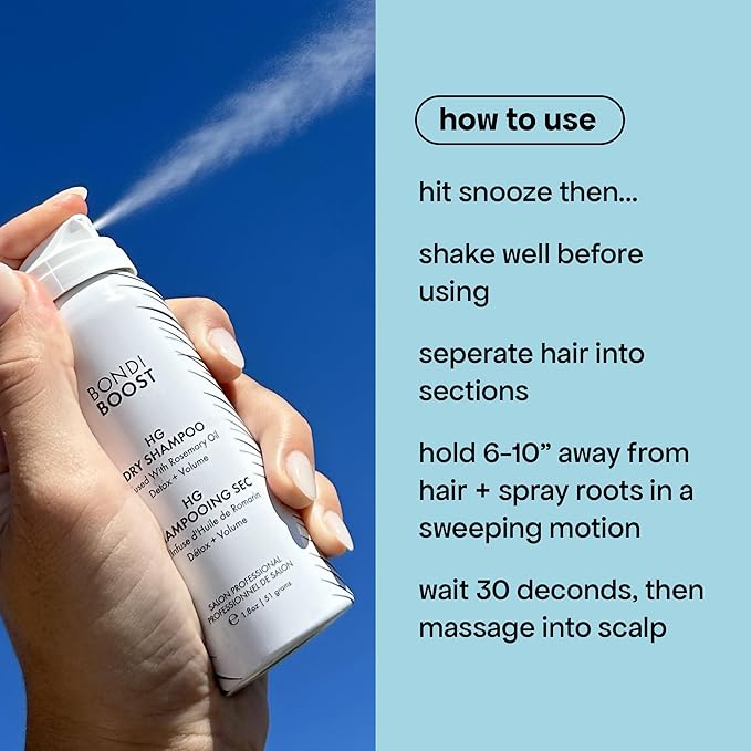 BONDIBOOST HG Dry Shampoo For Women & Men [3.95 oz] - Clinically Tested to Cleanse + Volumizes Hair, Refreshes + Protects & Strengthens Hair - Clean Formula with Rosemary - All Hair Types-VivaGrace Women