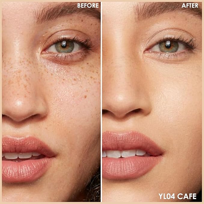 FOCALLURE FIX CORRECTOR Concealer Stick, Full Coverage Concealer Makeup, Color Corrector for Dark Circles, Including Replaceable Applicator, YL04 CAFE-VivaGrace Women