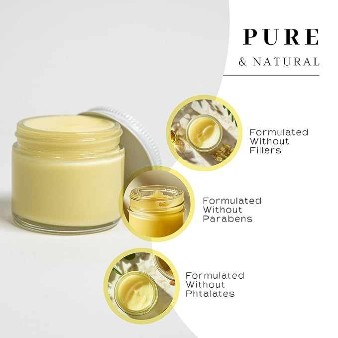 Vanman's Tallow and Honey Balm With No Added Scent - Beef Tallow Face Moisturizer with Grass-Fed/Finished Beef Tallow for Skin, Organic Raw Honey and Beeswax, Cold Pressed Olive Oil - 2.5 oz